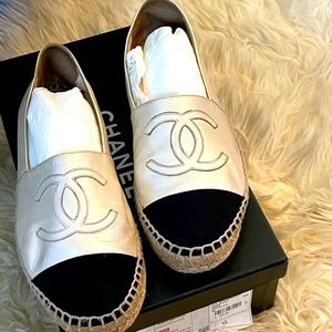 Chanel CC Lambskin Leather Espadrille